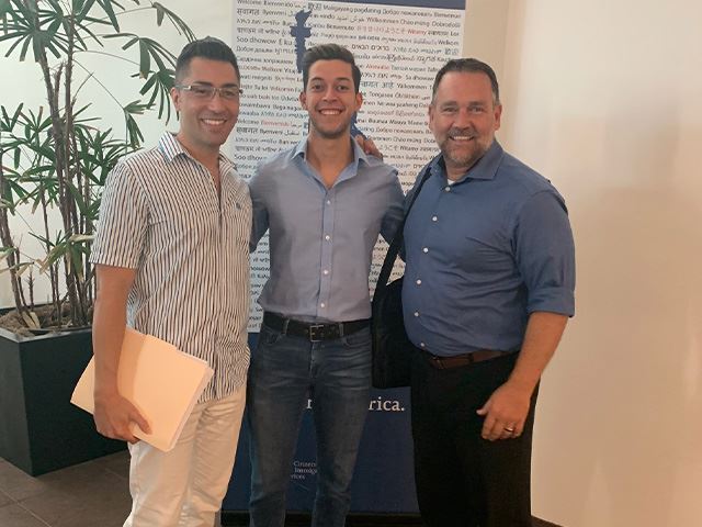 Photo with client