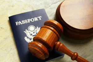 passport and gavel